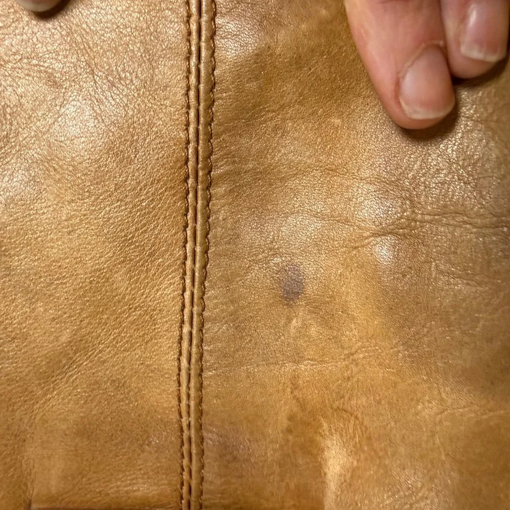 M.C. Vintage‎ Tan Leather Tote Bag Croc Embossed Shoulder Bag Cognac